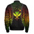 Hawaii Bomber Jacket Polynesian Tribal Motif Reggae Color