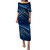 Hawaii Combo Puletasi And Shirt Polynesian Pattern Tattoo Blue