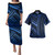 Hawaii Combo Puletasi And Shirt Polynesian Pattern Tattoo Blue