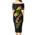Tokelau Short Sleeve Off The Shoulder Lady Dress Plumeria Tribal