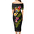 Tonga Short Sleeve Off The Shoulder Lady Dress Plumeria Tribal