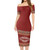 Tonga Short Sleeve Off The Shoulder Lady Dress Ngatu