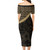 Guam Short Sleeve Off The Shoulder Lady Dress Golden Coconuts