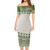 Fiji Short Sleeve Off The Shoulder Lady Dress Tapa Pattern