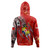 Tonga Hoodie Custom Tongan Blood Inside Me Polynesian Sleeve Tattoo Tropical Red
