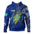 Tuvalu Hoodie Custom Tuvaluan Blood Inside Me Polynesian Sleeve Tattoo Tropical Blue