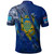 Tuvalu Polo Shirt Custom Tuvaluan Blood Inside Me Polynesian Sleeve Tattoo Tropical Blue