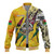 Vanuatu Baseball Jacket Custom Vanuatuan‎ Blood Inside Me Polynesian Sleeve Tattoo Tropical Yellow