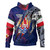 French Polynesia Hoodie Custom French Polynesian Blood Inside Me Polynesian Sleeve Tattoo Tropical Blue