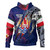 French Polynesia Hoodie Custom French Polynesian Blood Inside Me Polynesian Sleeve Tattoo Tropical Blue