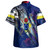 Cook Islands Hawaiian Shirt Custom Cook Islander Blood Inside Me Polynesian Sleeve Tattoo Tropical Blue