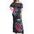 Samoa Combo Off Shoulder Long Dress And Shirt Tropical Flower