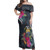 Nauru Combo Off Shoulder Long Dress And Shirt Tropical Flower