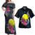 Palau Combo Off Shoulder Long Dress And Shirt Tropical Flower