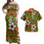 Polynesian Combo Dress And Shirt Hawaiian Maori Pattern Plumeria