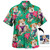 Custom Hawaiian Shirt For Dog Lovers | Personalized Puppy Lovers Gift | Leaves & Flowers Pattern Mint Color Aloha Shirt