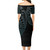Tahiti Combo Short Sleeve Dress And Shirt Kakau Style Turquoise