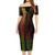 American Samoa Combo Short Sleeve Dress And Shirt Kakau Style Reggae