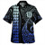 New Zealand Combo Short Sleeve Dress And Shirt Kakau Style Gradient Blue