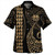 Marquesas Islands Combo Short Sleeve Dress And Shirt Kakau Style Gold
