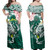 Hawaii Combo Dress And Hawaiian Shirt - Polynesian Honu With Plumeria Aloha Ocean Wave