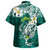 Hawaii Hawaiian Shirt Polynesian Honu With Plumeria Tropical Ocean Wave