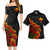 Hawaii Combo Short Sleeve Dress And Shirt Kanaka Map Style Tropical
