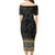Guam Combo Short Sleeve Dress And Shirt Guam Hibiscus Chamorro
