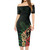 Guam Combo Short Sleeve Dress And Shirt Guam Leaf Tropical