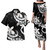 Chuuk State Combo Puletasi And Shirt Polynesian Patterns Plumeria Flowers Special Style