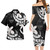 Guam Combo Short Sleeve Dress And Shirt Polynesian Patterns Plumeria Flowers Special Style