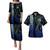 Nauru Combo Puletasi And Shirt Kakau Style Gradient Blue