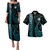 Philippines Filipinos Combo Puletasi And Shirt Kakau Style Turquoise