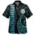 Pohnpei State Combo Puletasi And Shirt Kakau Style Turquoise