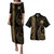 Chuuk State Combo Puletasi And Shirt Kakau Style Gold