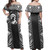 Hawaii Combo Off Shoulder Long Dress And Shirt King Kamekameha Black and White Polynesian