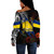 Tokelau Off Shoulder Sweatshirt Custom Tokelauan Blood Inside Me Polynesian Sleeve Tattoo Tropical Black