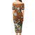 Hawaii Combo Short Sleeve Dress And Shirt Polynesia Floral And Tribal Islands