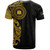 Tokelau T-Shirt Custom Polynesian Half Sleeve Gold Tattoo With Seal Black
