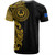 Pohnpei State T-Shirt Custom Polynesian Half Sleeve Gold Tattoo With Seal Black Pohnpei State T-Shirt Custom Polynesian Half Sleeve Gold Tattoo With Seal Black