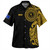Chuuk State Hawaiian Shirt Custom Polynesian Half Sleeve Gold Tattoo With Seal Black