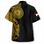 Tahiti Hawaiian Shirt Custom Polynesian Half Sleeve Gold Tattoo With Seal Black