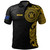 New Zealand Polo Shirt Custom Polynesian Half Sleeve Gold Tattoo With Seal Black