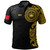 Samoa Polo Shirt Custom Polynesian Half Sleeve Gold Tattoo With Seal Black
