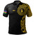 New Caledonia Polo Shirt Custom Polynesian Half Sleeve Gold Tattoo With Seal Black