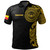 Marquesas Islands Polo Shirt Custom Polynesian Half Sleeve Gold Tattoo With Seal Black