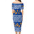 Samoa Short Sleeve Off The Shoulder Lady Dress Tapa Flower Fabric Print