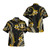 Northern Mariana Islands Combo Puletasi And Shirt Golden Polynesian Pattern