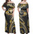Hawaii Combo Off Shoulder Long Dress And Shirt Kanaka Maoli Golden Polynesian Pattern