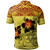 Hawaii Polo Shirt Polynesian Tribal Patterns Hibiscus Flowers Yellow Color